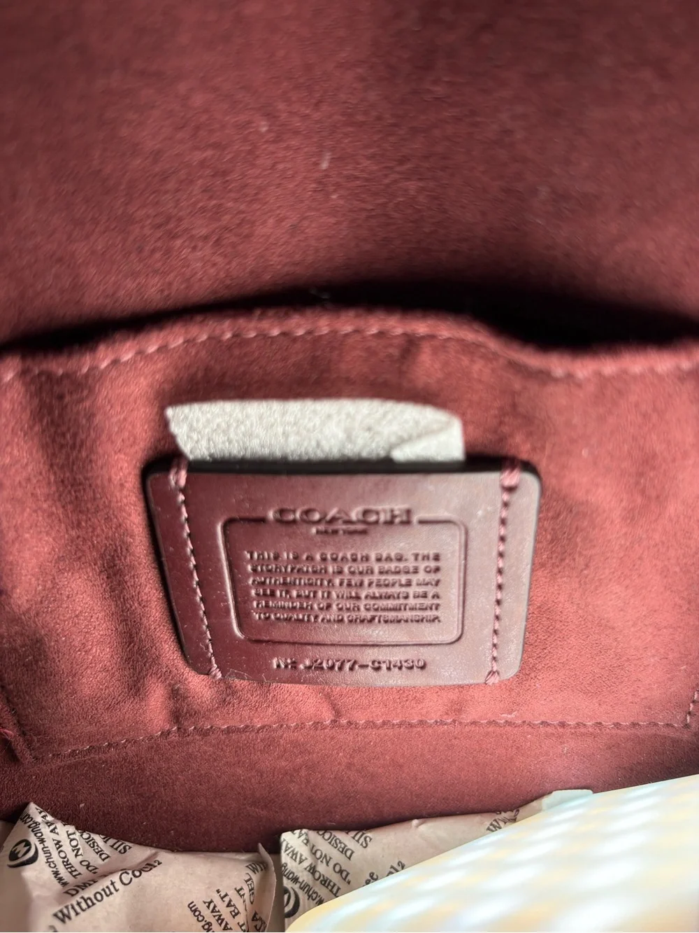 Coach Brown Signature Canvas and Red Leather Saddle Crossbody